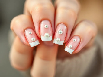 Elegant French tils with small pearl designs