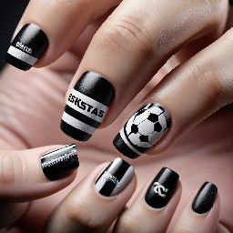 besiktas football club nail art