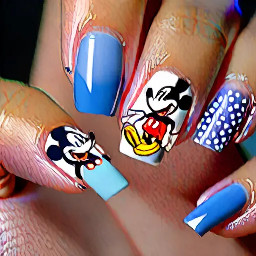 Disney character French tip simple