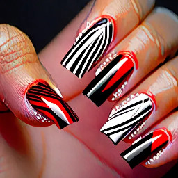 black red and white easy