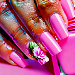 Cute aesthetic pink medium length French tip beach/summer