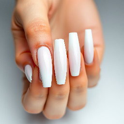 Long white french with chrome over