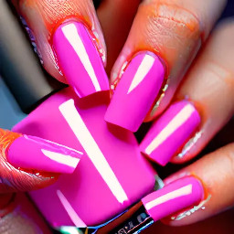 Cute pink nails