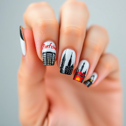 Make a nail set inspired by the song ever since New York by harry styles