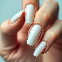 En amande pas trop long avec une French blanche et peut être des perle blanche ainsi qu’un ongle différent