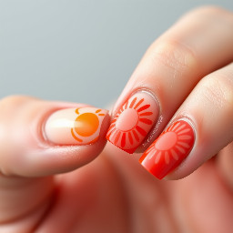 Soleil couchant - dessins - fins - bohème - été - orange et rouge