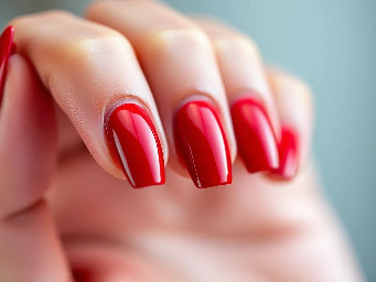 Louboutin very sharp red nails