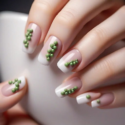 Elegant French tils with small pea designs