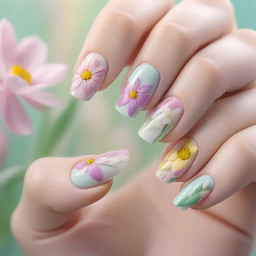 pastel spring flowers