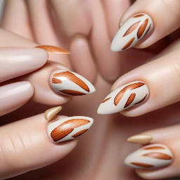 I want a unique almond nail design for farm chic and fun