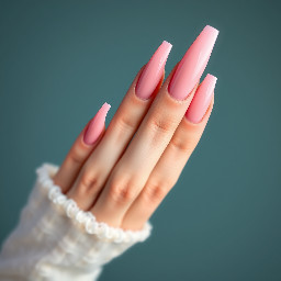 XXL stiletto French nails