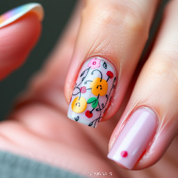 create nail art with multiplication 9