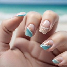 Beachy nails that are all naturall