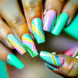 Pastel summer vibes long 2 in.² nails