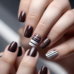 girly girl preppy but marron black and white