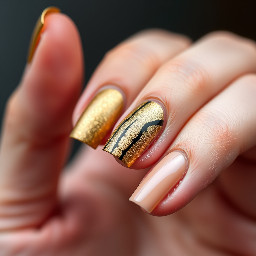 gold, black, nude