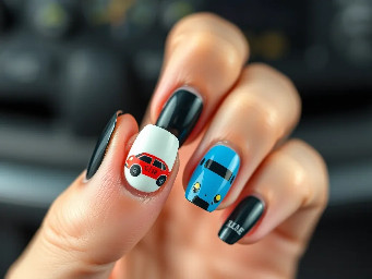 car theme nails