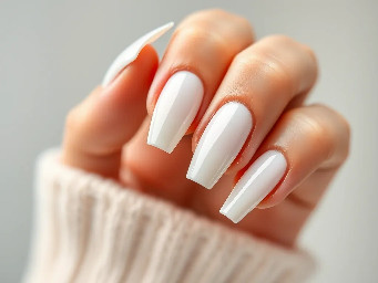 Long white french with chrome over