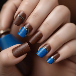 Brown and blue cowboy western