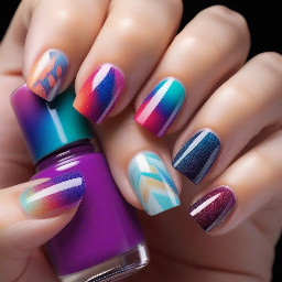 create a press on nail set using these Hex colors #C3E6E1 , #00FFEF , #FF889E , #FDB9C7 .