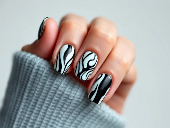 Black and white