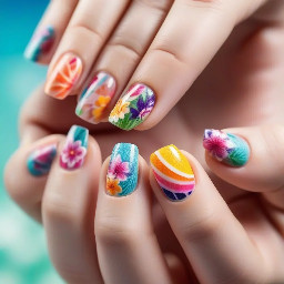 summer colorful mismatched designs