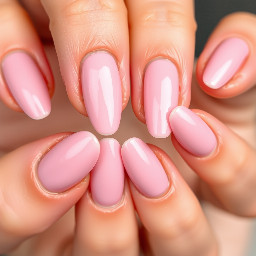 Light Pink almond shaped