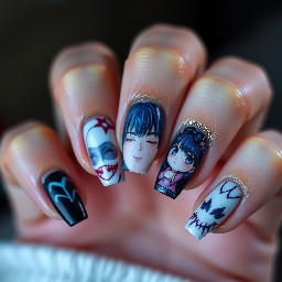 Nails inspired by the anime Given
