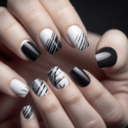 Black and white