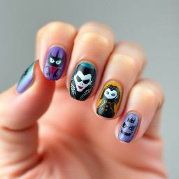Disney villains theme. Oval shape. Simple but elegant