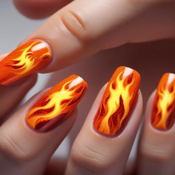 orange flames bright
