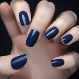 Navy blue nails
