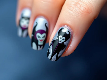 Disney villains theme. Oval shape. Simple but elegant