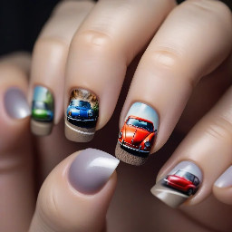 car theme nails