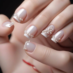 Elegant French tils with small pearl designs