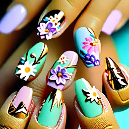 almond shape. color scheme pastels and gold. include mountain elements, swiss alp flower elements, maybe lake elements. (these are for my trip to switzerland). MOST IMPORTANT MAKE THEM CHIC