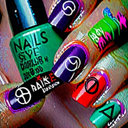 nails where one of them is darkish purple with the katseye logo, one of them is red with 4 claw scratches, and one of them spells katseye and one of them is black with a green dollar sign, and the last one teal and pink. And I want them all to be glossynails where one of them is darkish purple with the katseye logo, one of them is red with 4 claw scratches, and one of them spells katseye and one of them is black with a green dollar sign, and the last one teal and pink