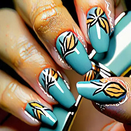 I want a unique almond nail design for farm chic and fun