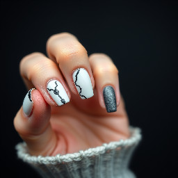 White, black, gray Cool