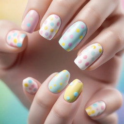 polka dots pastel easter
