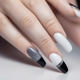 White, black, gray