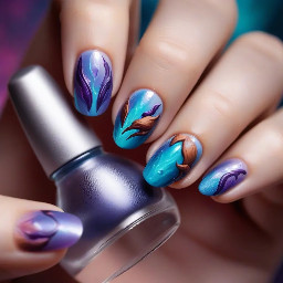 almond shaped inspired by the Nami Sunken Shadows skin from League of Legends