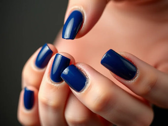 Navy blue nails