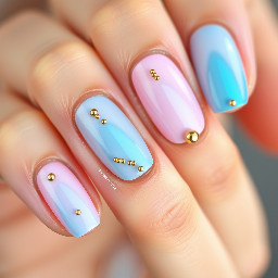 make fun summer nails (pinks or blues) with some gold accents (beads, chrome)