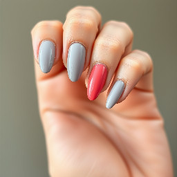 minimalist color almond shaped