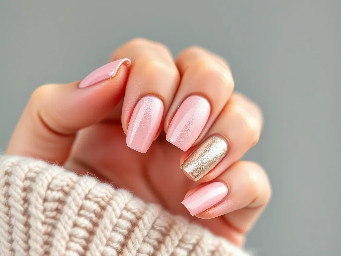 Make me. A baby pink light shimmery fall champagne set giving u freedom to do any nail art like polka dots stripes of an ANY CUTE COLOR