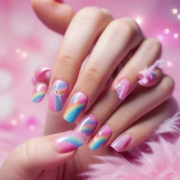 pink fluffy unicorns dancing on rainbows