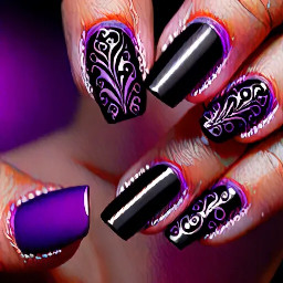 Simple easy black and purple Gothic