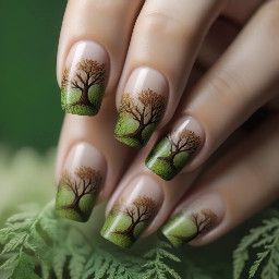 Nail art inspired by under the oak tree by Kim suji
