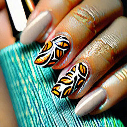 I want a unique almond nail design for farm chic and fun